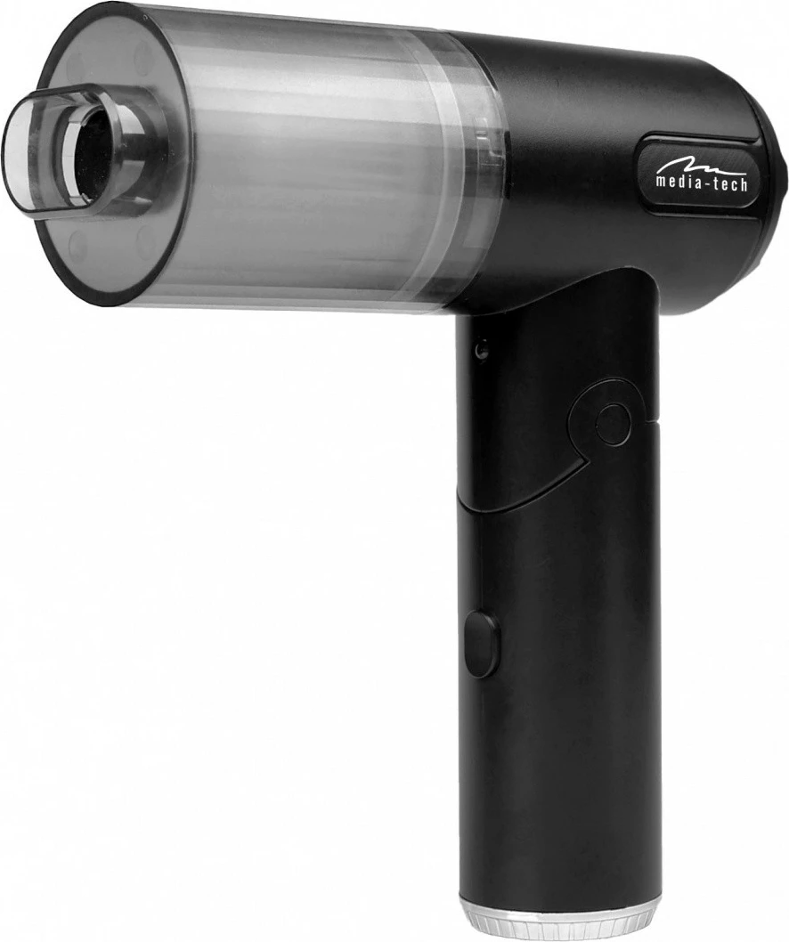 Fryrës/aspirator dore 2‑në‑1 Media‑Tech MT6538 65W 6800Pa 30 m/s LED bateri USB‑C, i zi, set me aksesorë