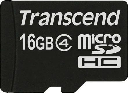 Kartelë memorie Transcend MicroSDHC 16GB Class 4, e zezë