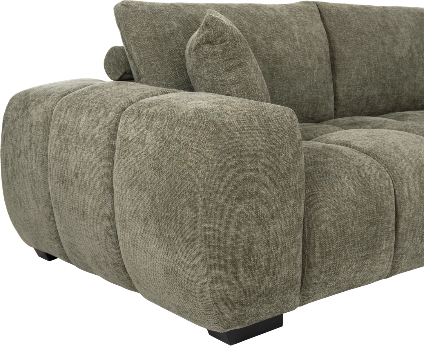 Kënd divan (djathtas) COVEN FH3266.04R, pëlhurë e gjelbër, 298x102-208x85H cm