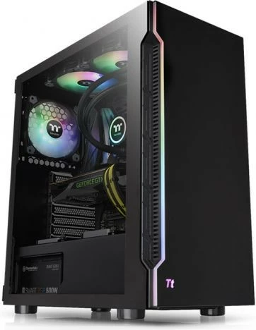 Kasë Thermaltake H200 Tempered Glass, Midi Tower, e zezë