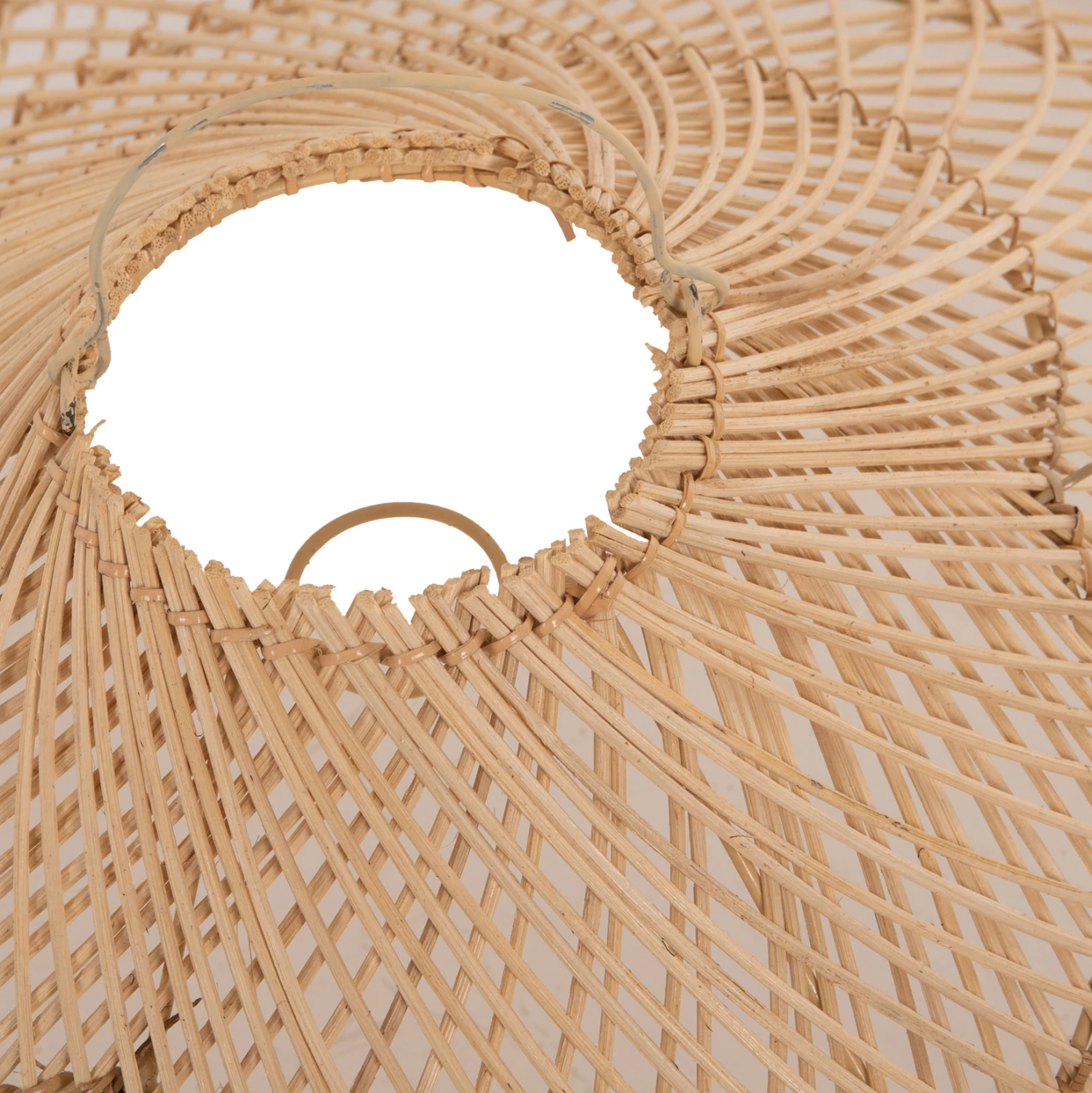 Llambë varëse tavani, rattan natyral, FH7879.02, Φ80x31x126H cm