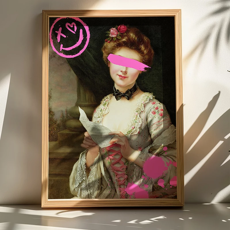 Pikturë murale me kornizë Elenda, print digjital, shumëngjyrëshe, 33x1.5x48cm