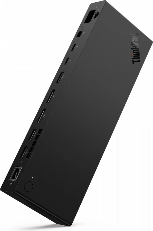 Stacion dokimi Lenovo ThinkPad Thunderbolt 5 Smart Dock 7500 40BA0265EU, TB5 120 Gb/s, deri 3x 8K 60 Hz + 1x 4K 60 Hz, PD 180 W, porta HDMI/DP/USB-C/USB-A/RJ-45/audio, me furnizues 265 W dhe kabllo TB5 1 m, e zezë