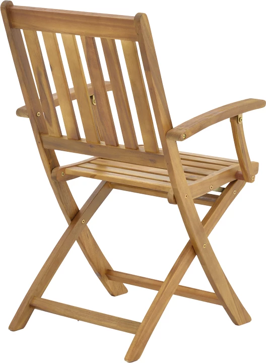 Tavolinë me karrige për terasë, Mobie-Jaybo, set prej 5 copash, dru akacie, 100x65x72cm