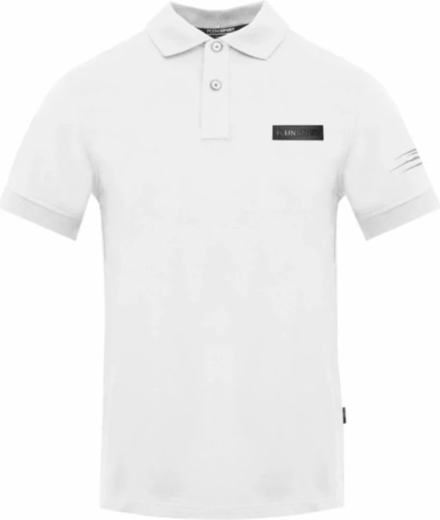 Maicë Polo Plein Sport për meshkuj, të bardha