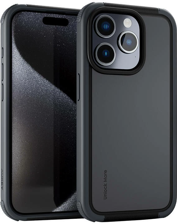 Mbështjellës Aukey PC-UG10C për iPhone 15 Pro, gri e errët