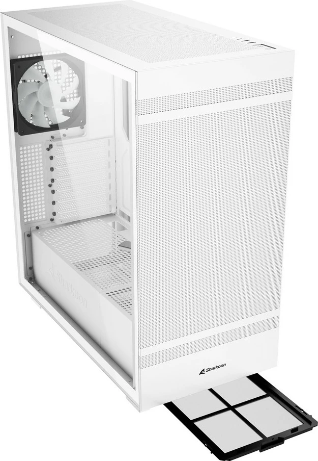 Kasë Sharkoon Rebel C50 RGB midi, e bardhë