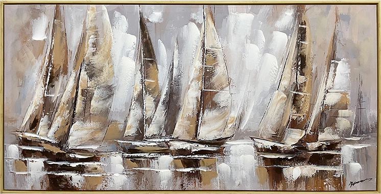 Pikturë në kanavacë Yelkan I me kornizë, 120x3.5x60cm