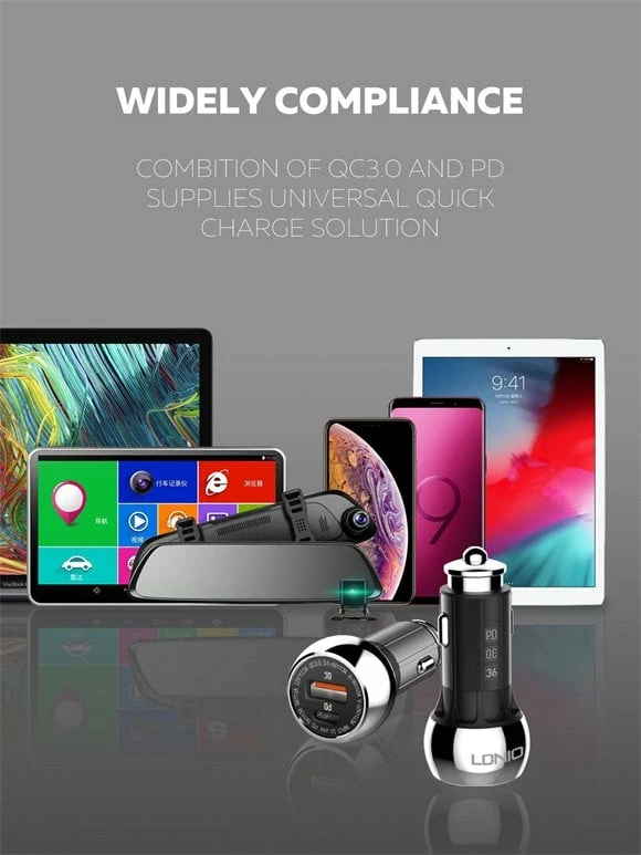 Karikues Për Veturë LDNIO C1 (Zezë)