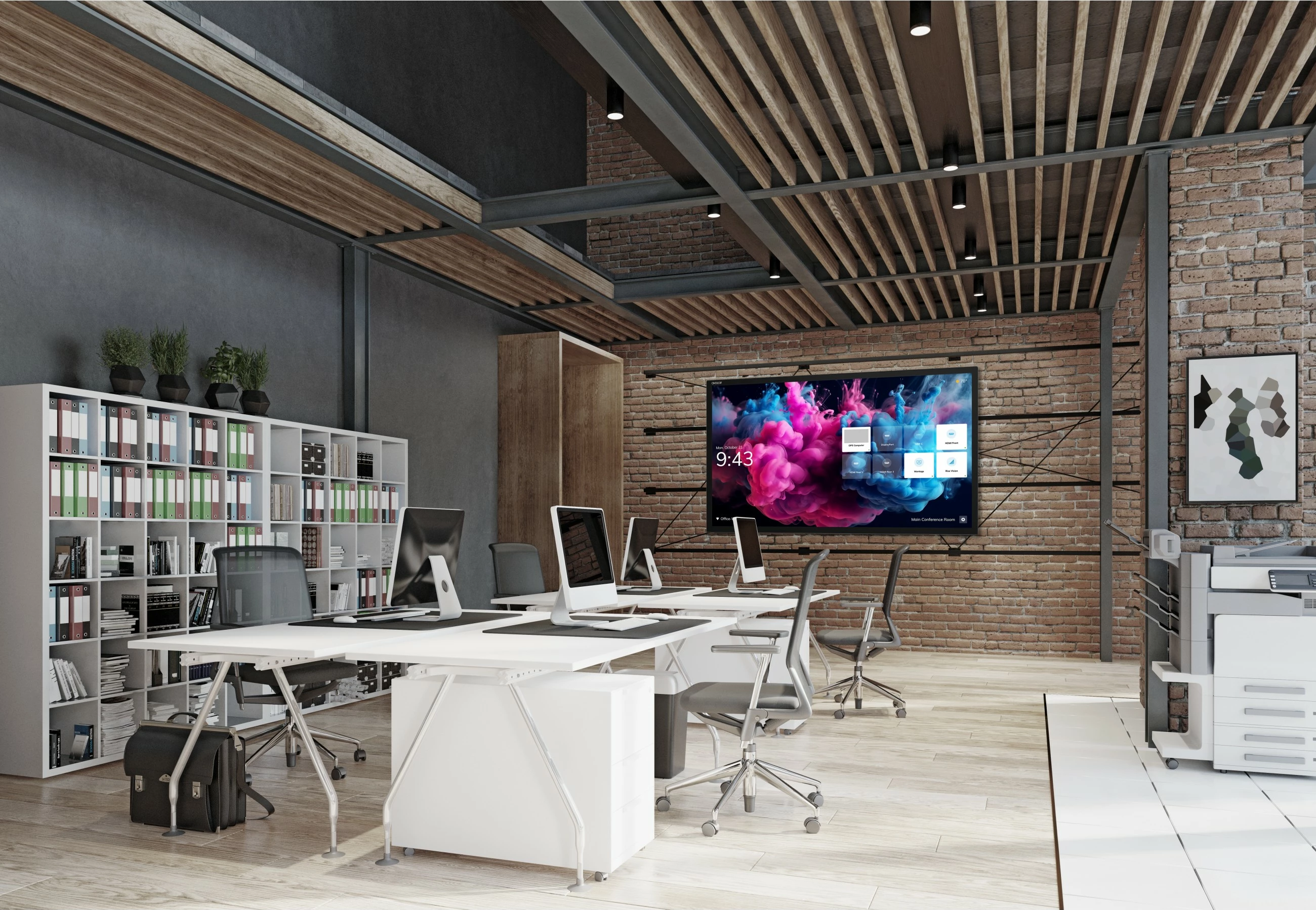 Ekran interaktiv AVOCOR H Serie AVH-8620, 86 inç, 4K Ultra HD, Touchscreen, Wi-Fi, i zi