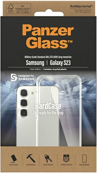 Mbështjellës PanzerGlass ClearCase për Samsung Galaxy S23, transparent