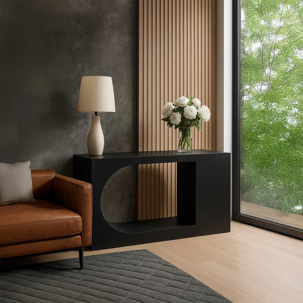 Konsol Bell, e zezë, 120x32x75