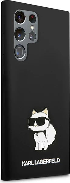 Mbështjellës Karl Lagerfeld Silicone Choupette për Samsung Galaxy S24 Ultra, i zi