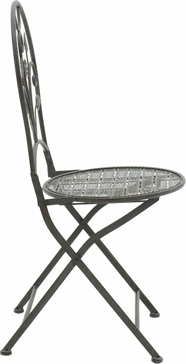 Set tavoline me karrige 3 copë Abriel metal antik antracit