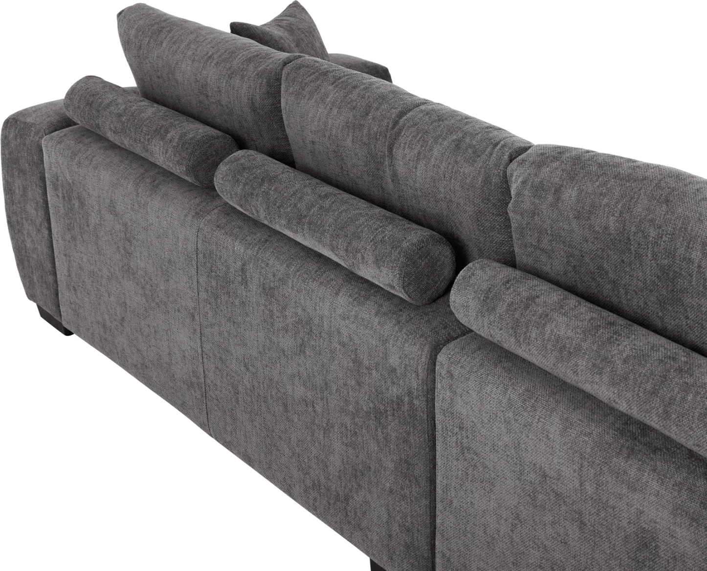 Këndi i divanit (majtas) COVEN FH3266.03L, pëlhurë gri e errët, 298x102-208x85H cm