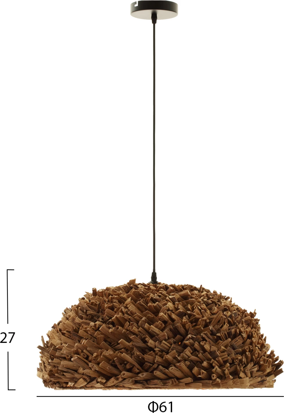 Llambë varëse tavani, FH4353, ngjyrë natyrale, Φ62x30-120Hcm