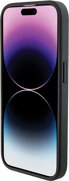 Mbështjellës BMW Grip Stand Smooth & Carbon për iPhone 15 Pro, i zi