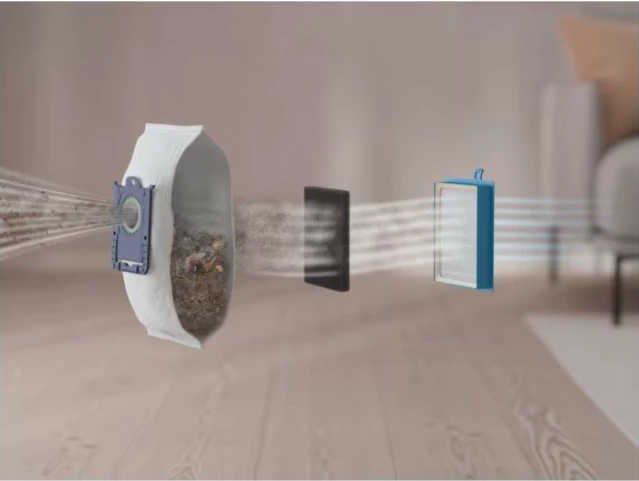 Fshesë me qese Electrolux Pure D8 PD82-8DB SILENCE, 600 W, 3.5 L, HEPA, 57 dB, blu navy