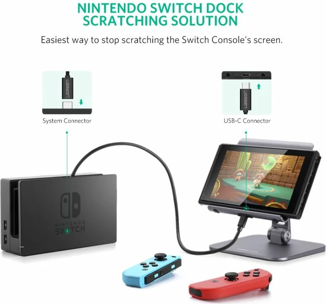 kabllo zgjatëse USB-C, UGREEN 40574, USB-C (male) në USB-C (female), USB 3.1, 0.5m, PD 60W 3A, 5Gbps, e zezë, polybag