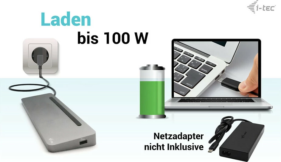 Docking station I-Tec USB-C Metal Ergonomic 3x 4K, 100W, argjendtë