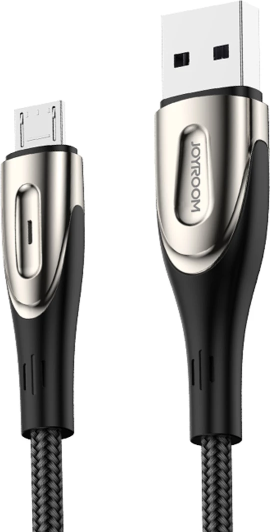 Kabllo Joyroom Sharp Series S-M411, 2m, USB-A në micro USB, 3A, e zezë