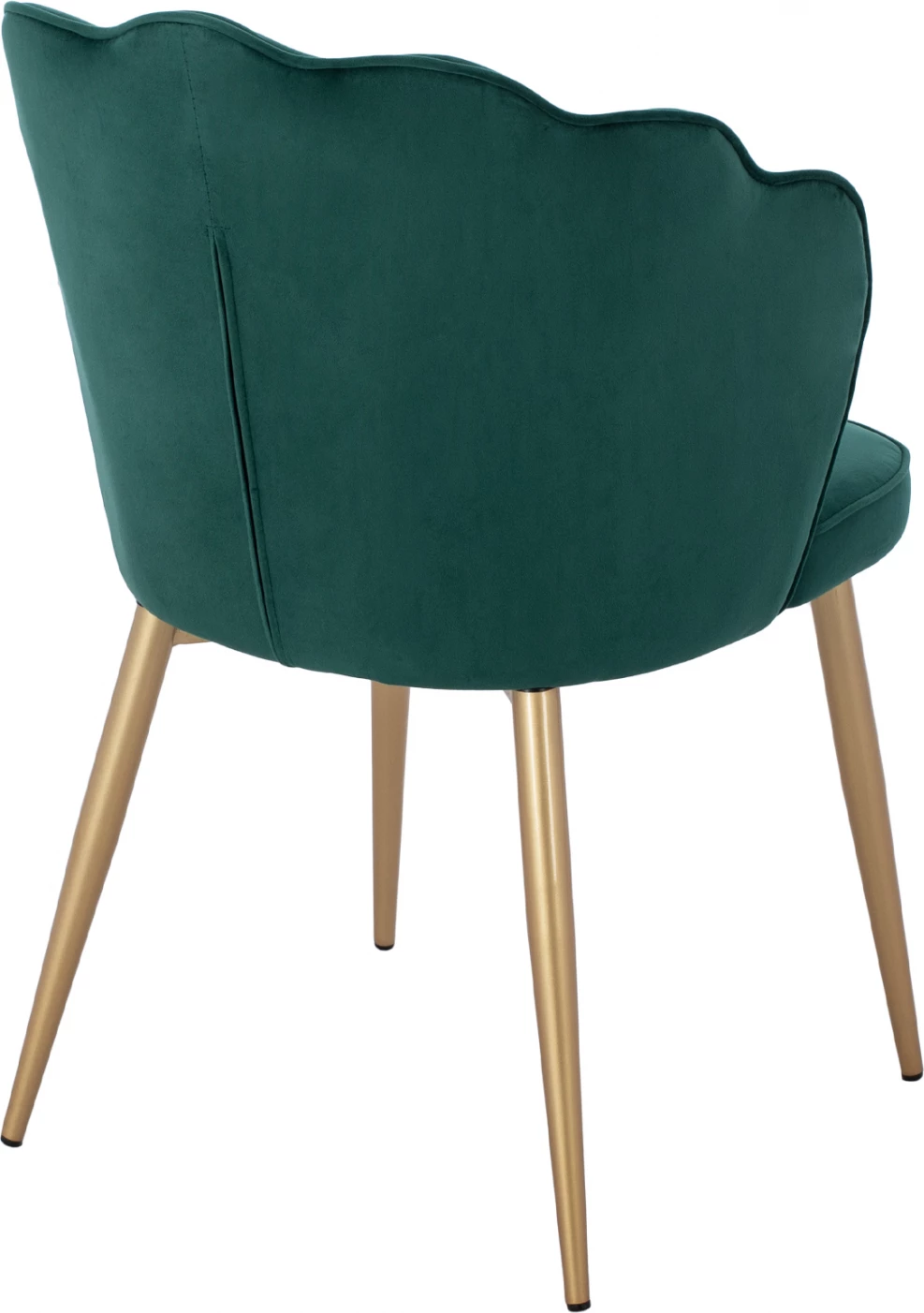 Karrige FH8737.03 kadife jeshile me kornizë metalike ari 48x48x85 cm., set prej 2 copë