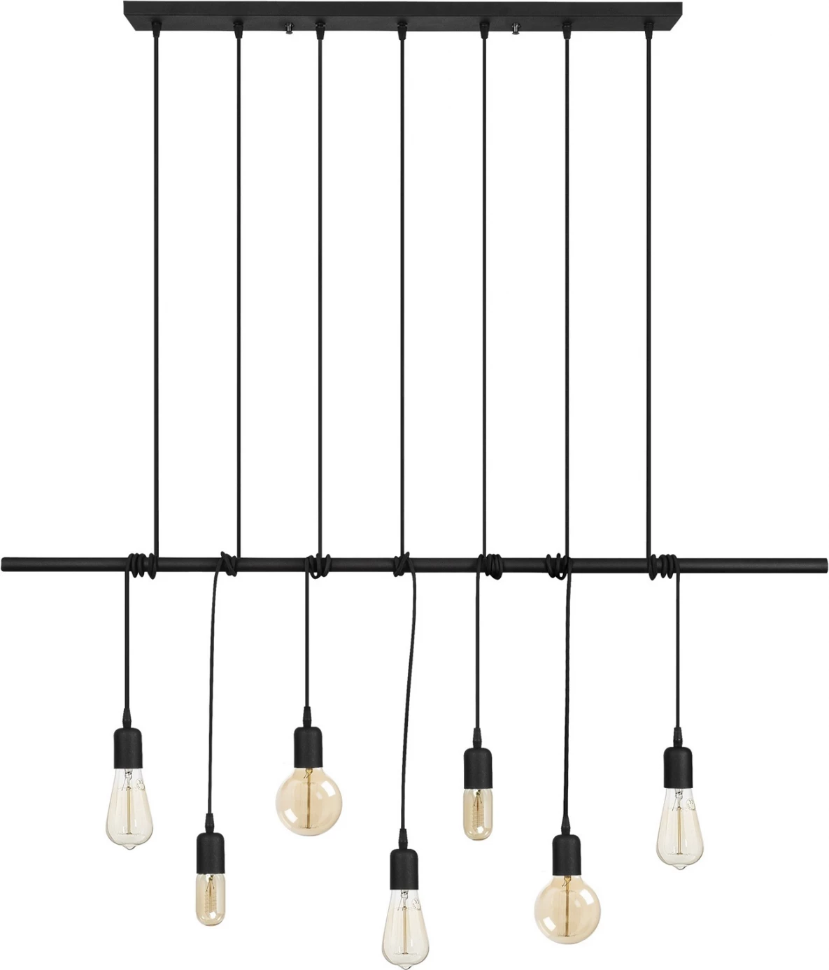 Llambë varëse metalike, ngjyrë e zezë, FH7266, 120x10x180 cm