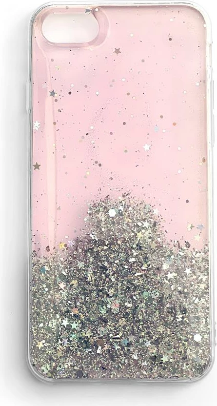 Mbështjellës Wozinsky Glitter për Samsung Galaxy M31s, rozë/argjend