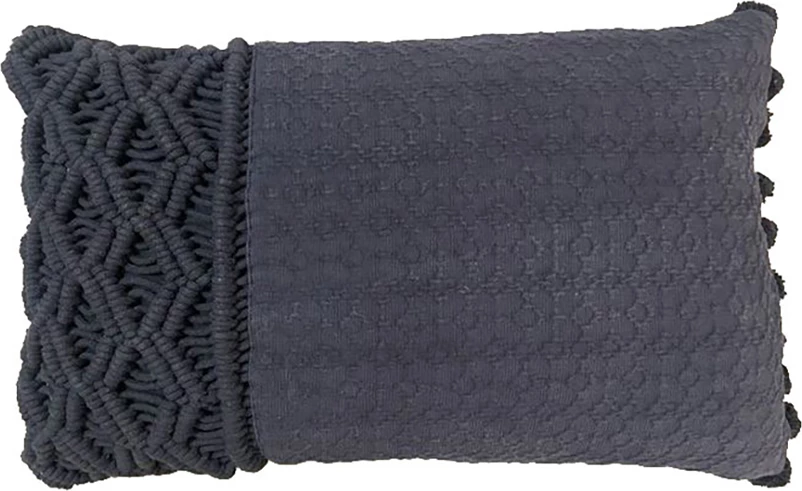 Jastëk dekorativ Al Mano, 45x45x5cm, pambuk-poliester, i zi