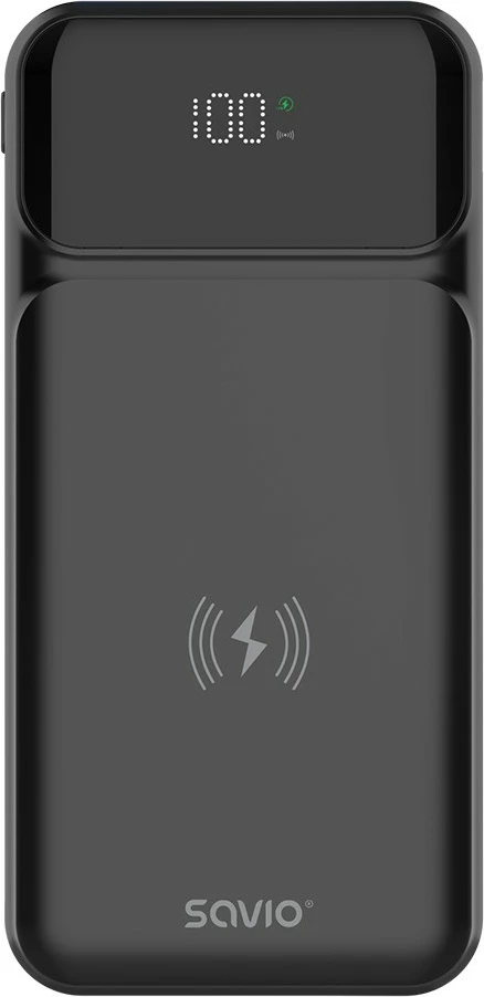 Powerbank Savio BA-09, 10000 mAh, Wireless, i zi