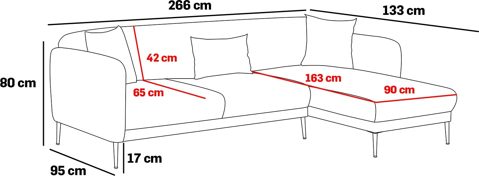 Kënd divan-krevat Venus L, ngjyrë antracit, Atelier del Sofa