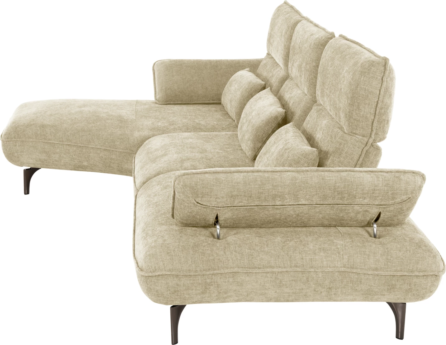 Divan-krevat këndor (majtas) CONVERT FH3268.01L, pëlhurë ecru, 283x188x100H cm