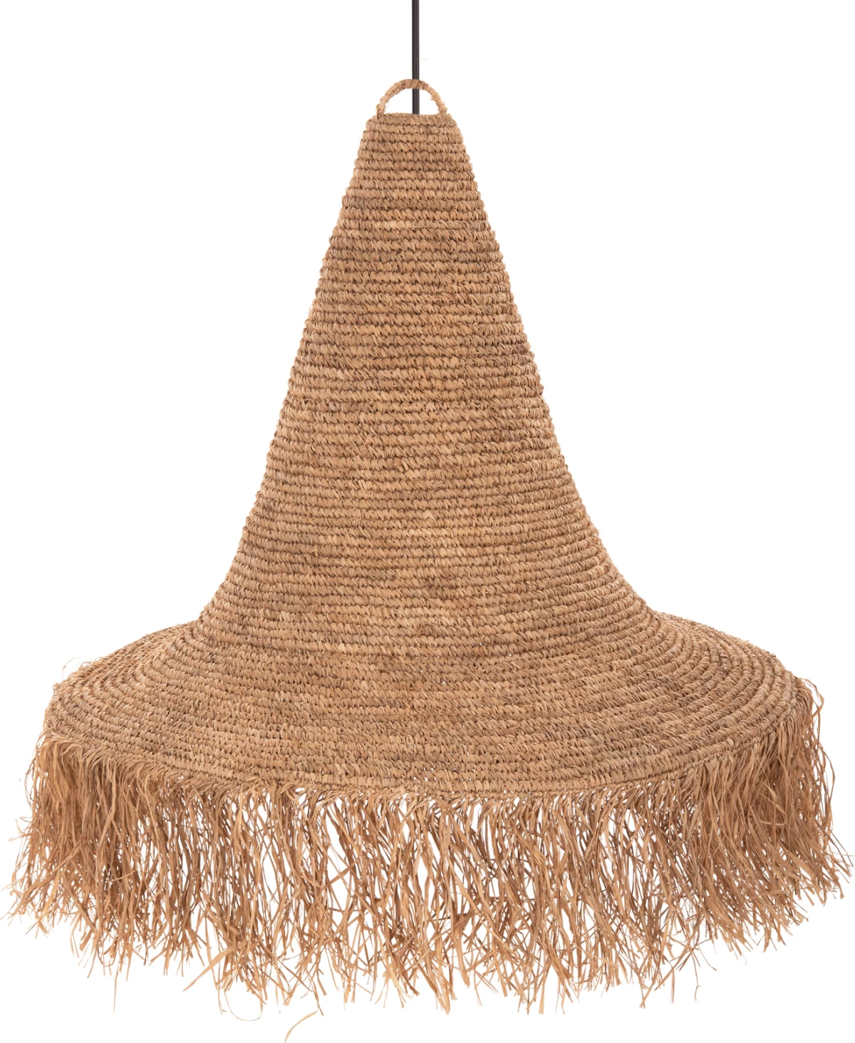 Llambë tavani varëse, ratan natyral, FH4033, Φ103x84.5-106Hcm