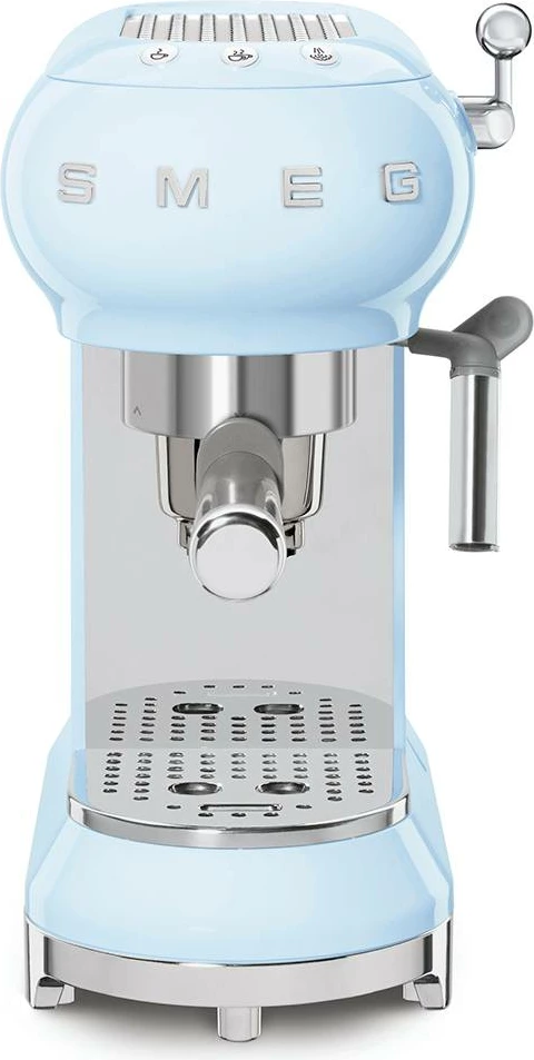 Aparat espresso Smeg ECF01PBEU, 1.1 L, 15 bar, manual, Thermoblock, blu pastel