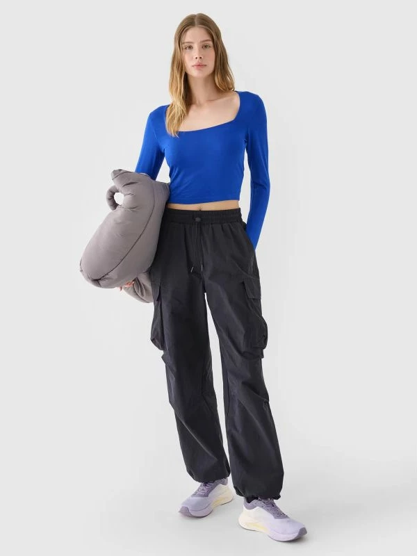 Maicë me mëngë të gjata slim 4f femra