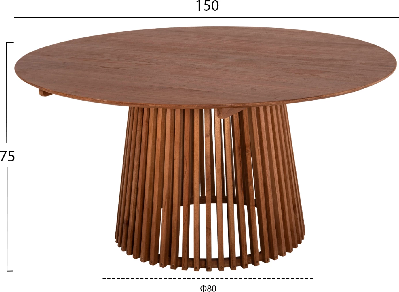 Tavolinë me karrige, 5 copë, FH21076.01, tavolinë e rrumbullakët Φ150cm