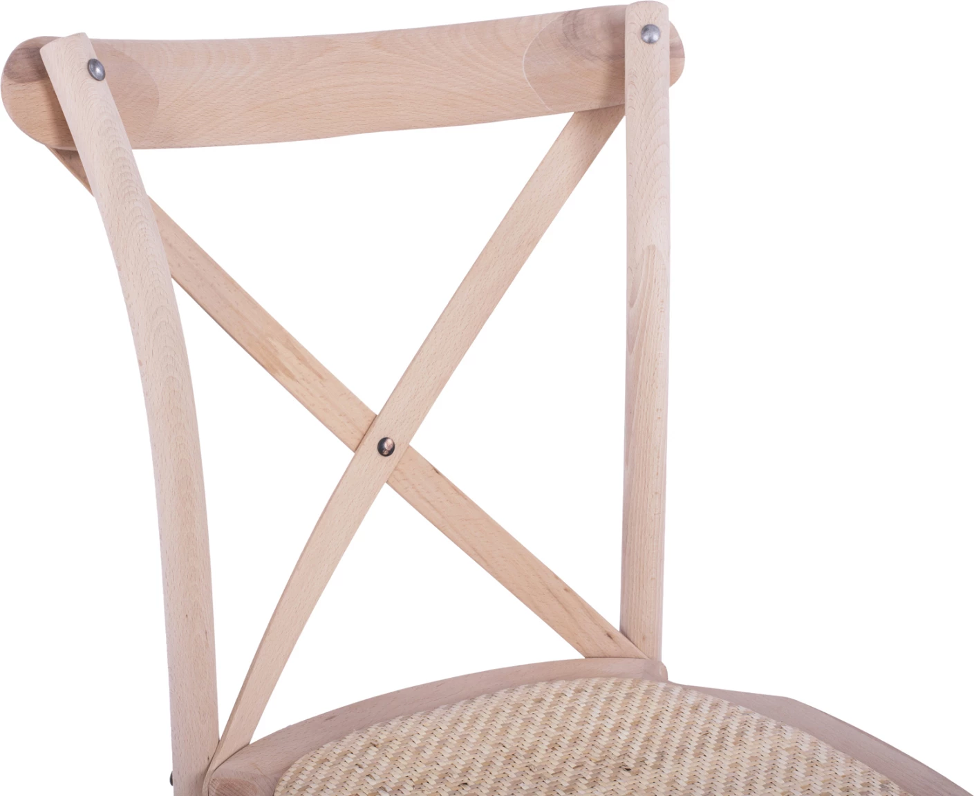 Karrige Owen prej druri, e grumbullueshme, prej druri ahu, e papërpunuar, me shpinë të kryqëzuar, FH8575.20, 45x55,5x90 cm