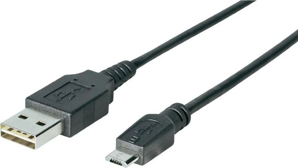 Kabllo USB 2.0 SHARKOON 3m, A në Micro-USB B, e zezë