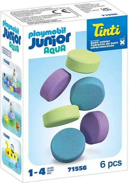 Tableta banje Playmobil Junior Aqua Tinti, 6 copë, për fëmijë 1-4 vjeç, shumëngjyrëshe