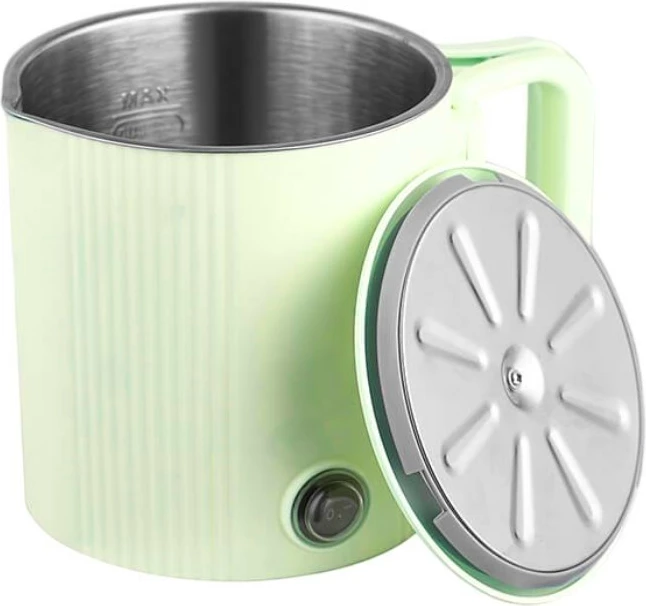 Ibrik elektrik / tenxhere kampingu 2-në-1 Feel-Maestro MR-009 0.8L 600W, tension 110/230V, dorezë palosëse, çelik inox brenda, Mint