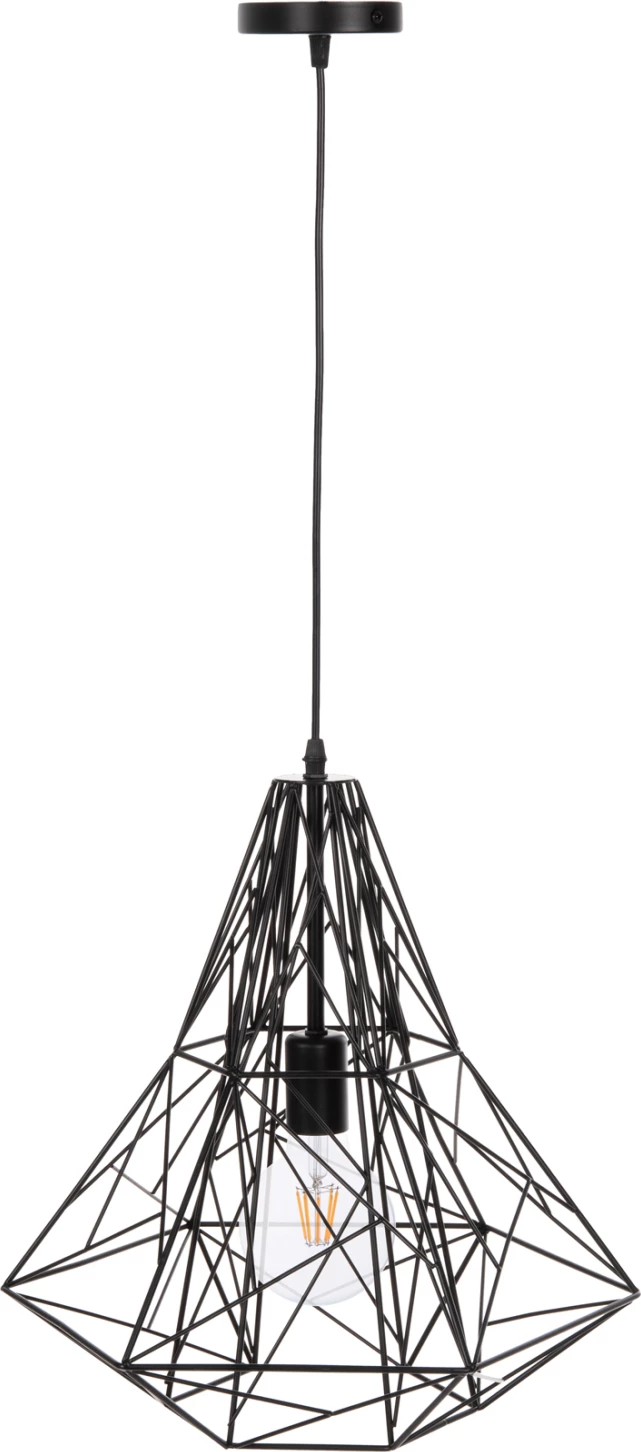 Llambë varëse tavani, kapak metali i zi, FH4068, 40x35x130H cm