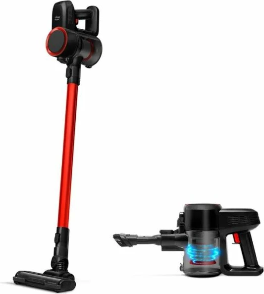 Fshesë me korrent vertikale UFESA Kalahari 2-në-1 (stick & handheld), filtër efikas, enë pluhuri e heqshme, kuqe/zezë