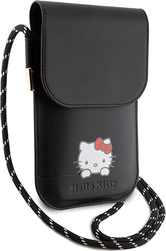 Mbështjellës Hello Kitty Leather Daydreaming Cord, lëkurë artificiale, i zi