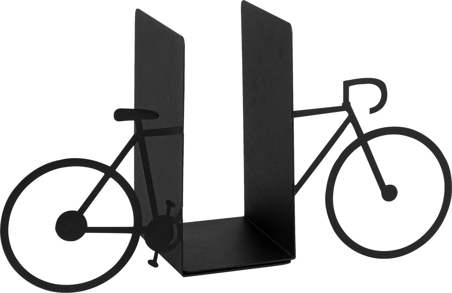 Mbajtëse librash metalike, dizajn Aberto, ngjyrë e zezë, 44x14x23cm