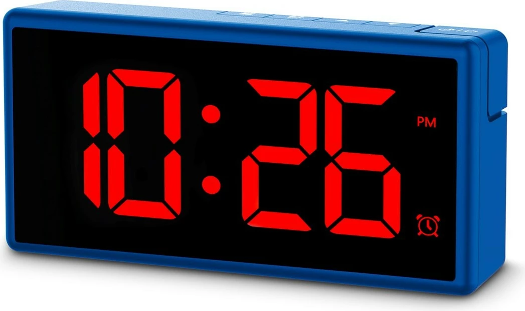 Orë alarmi elektronike Hama Ibiza, digjitale, me USB, kaltër