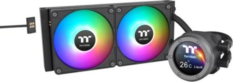 Kasë ftohje me ujë Thermaltake TH280 V2 Ultra EX ARGB LCD, 2x14cm, me ekran LCD
