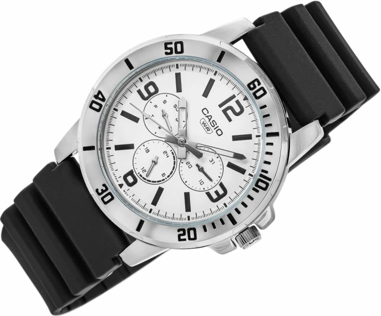 Orë dore për meshkuj CASIO, e zezë