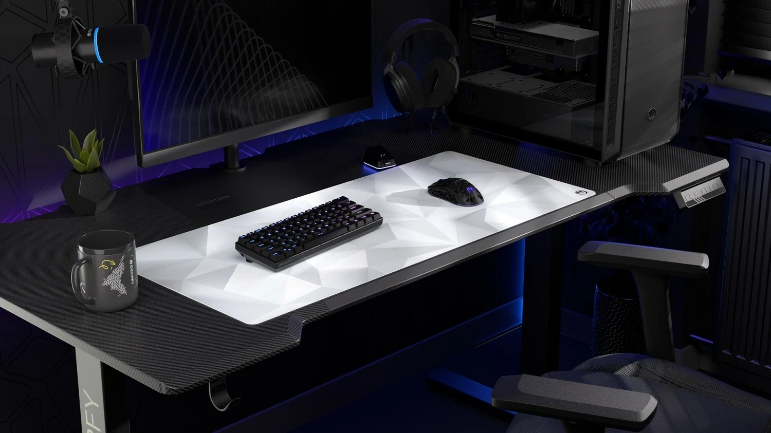 Mauspad Endorfy Crystal Onyx XL, e bardhë