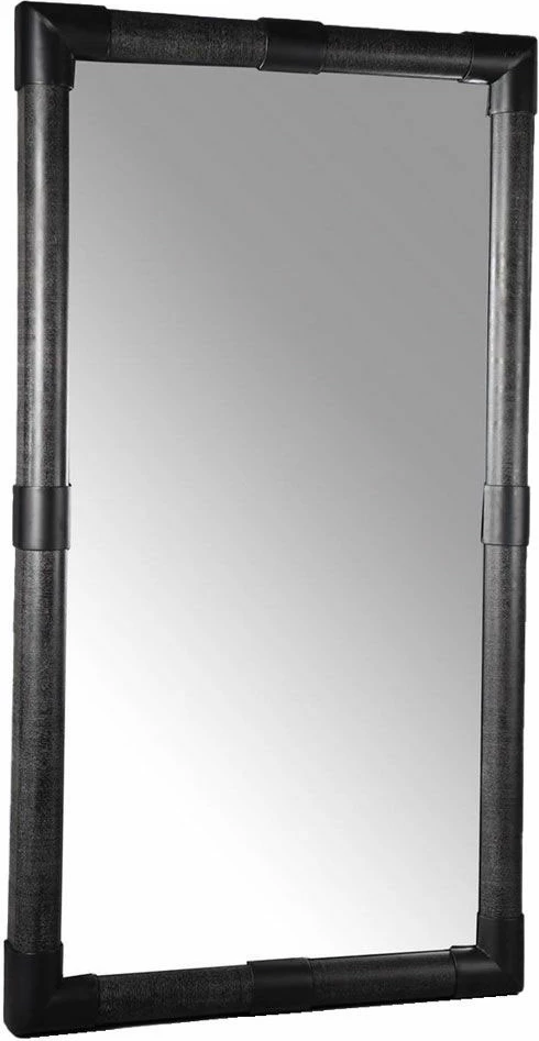 Pasqyrë moderne, e zezë, 90x10.5x166 cm