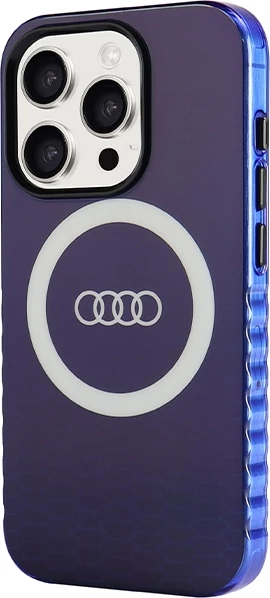 Mbështjellës Audi IML Big Logo MagSafe për iPhone 15 Pro, Blu
